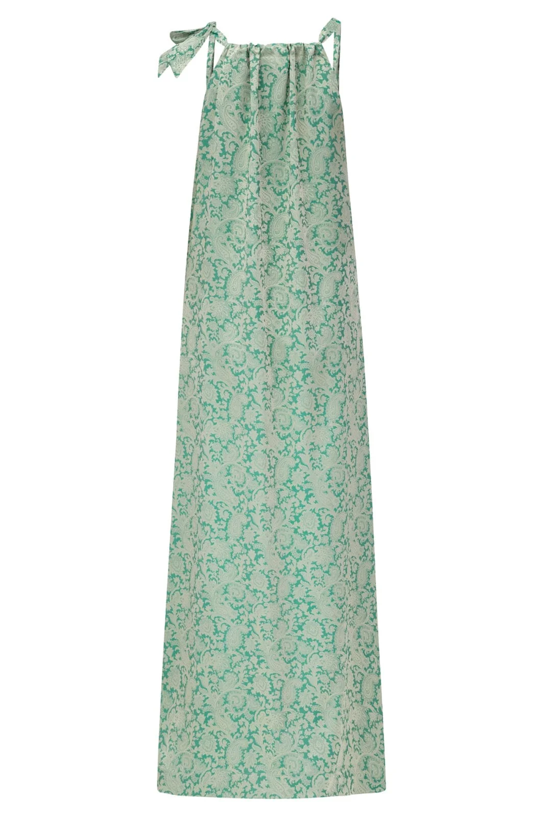 Karmamia Simone Dress emerald gold jacquard