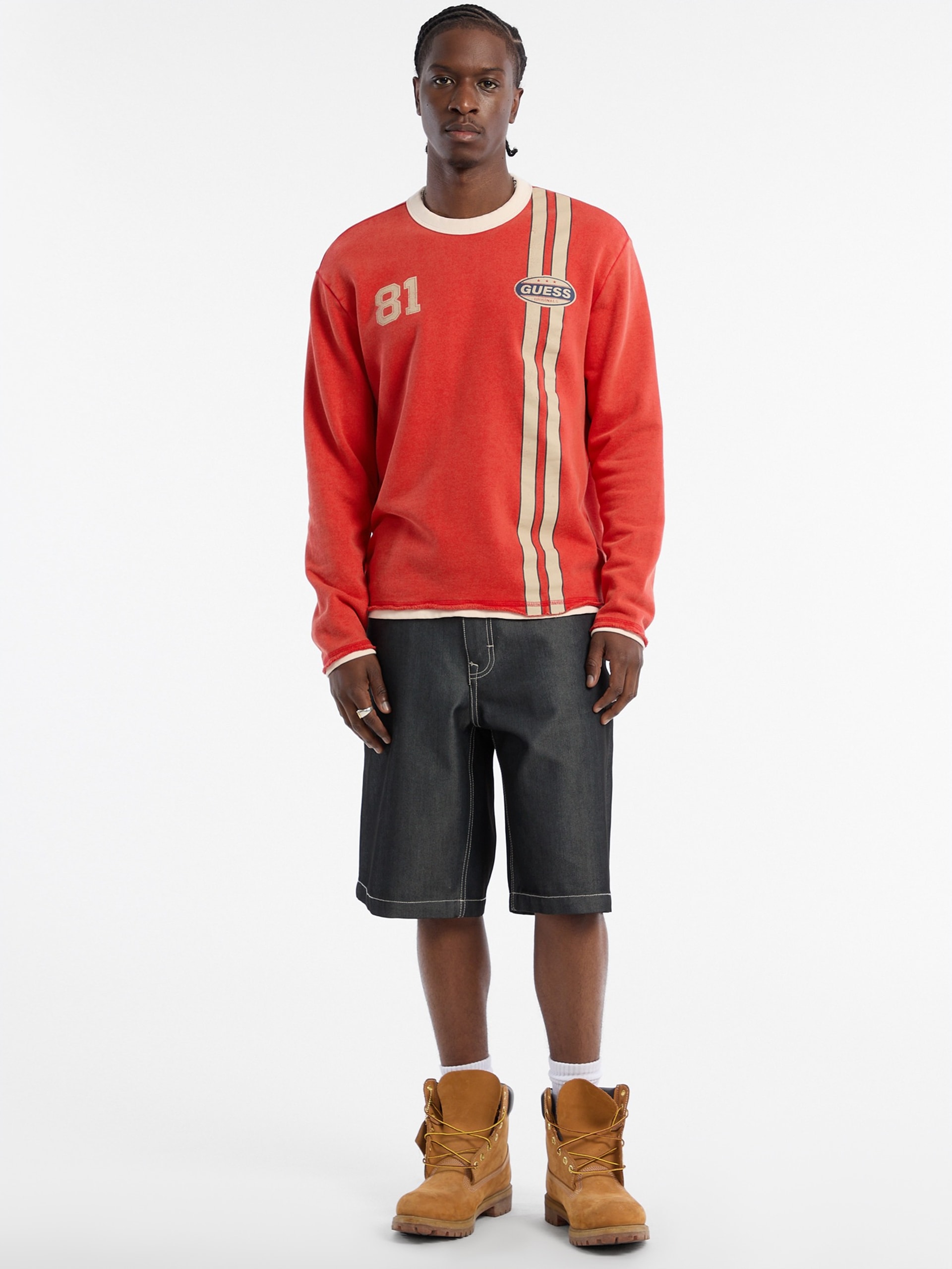 Camiseta de gola redonda leve GUESS Originals