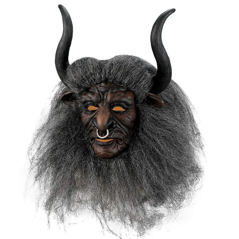 Latex Maske Fasnachts Gesichtsmaske Kostüm Zubehör Motto Party Accessoire Halloween Foto Requisite - Krampus
