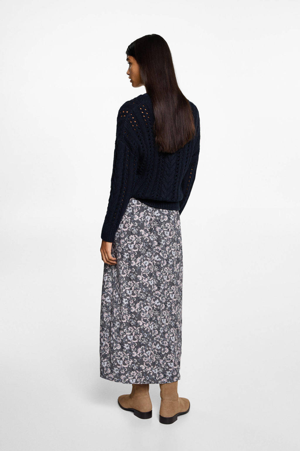 MANGO TEEN maxi rok blauw