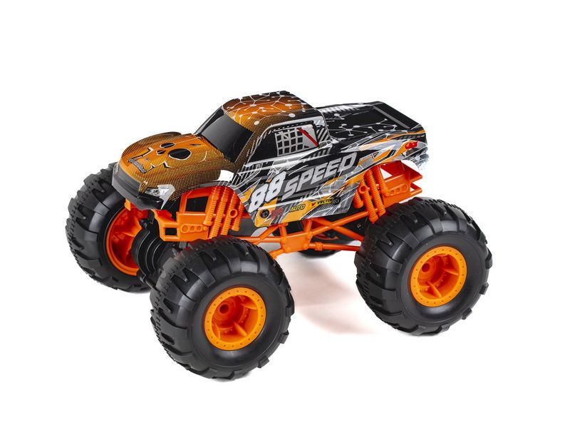 TEC-TOY Monster Truck Speed Monster Gyro & Sound, Orange, 1 4WD RC Monstertruck für Kinder ab 8 Jahren
