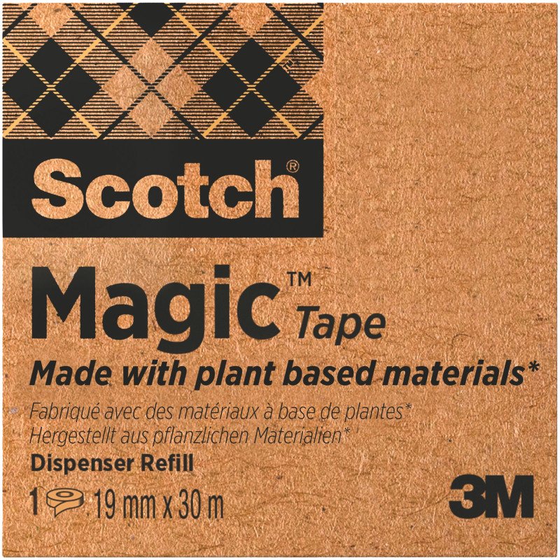 Ruban Magic invisible Écologique Scotch - Largeur 19 mm x longueur 30 m