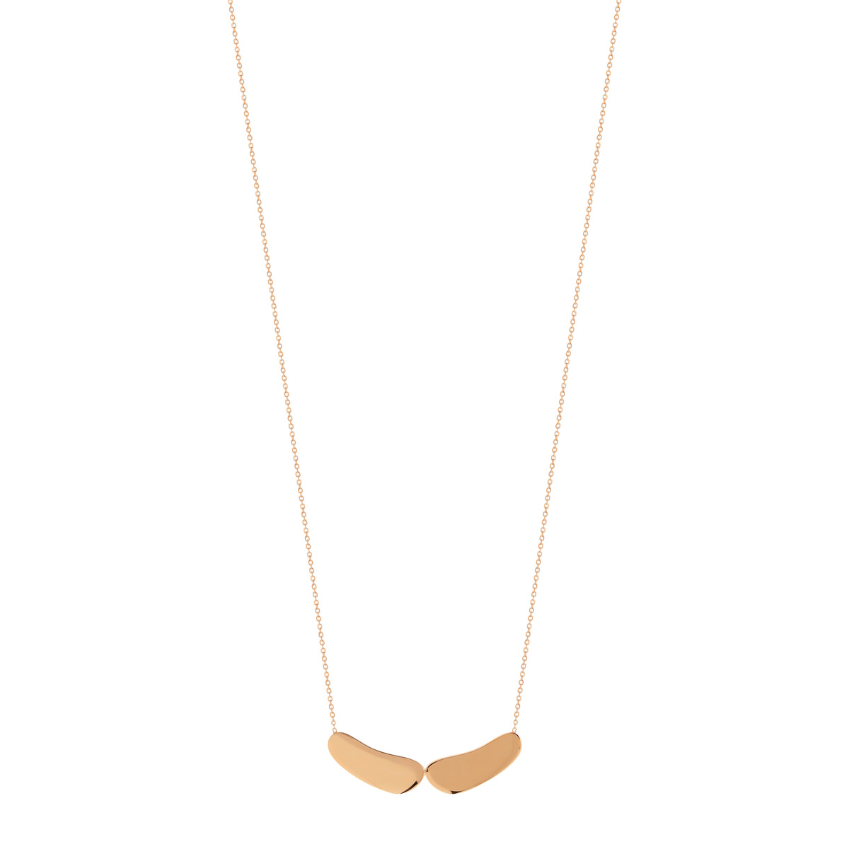 Collier acier dore rose