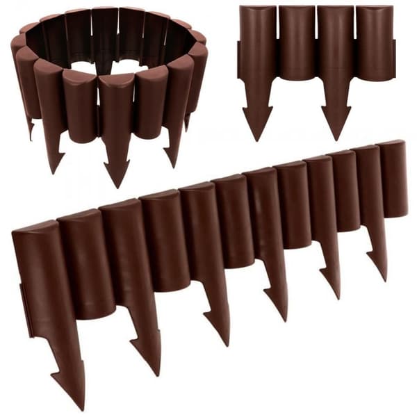 10 hagekant 250 cm, slitesterkt materiale, brun