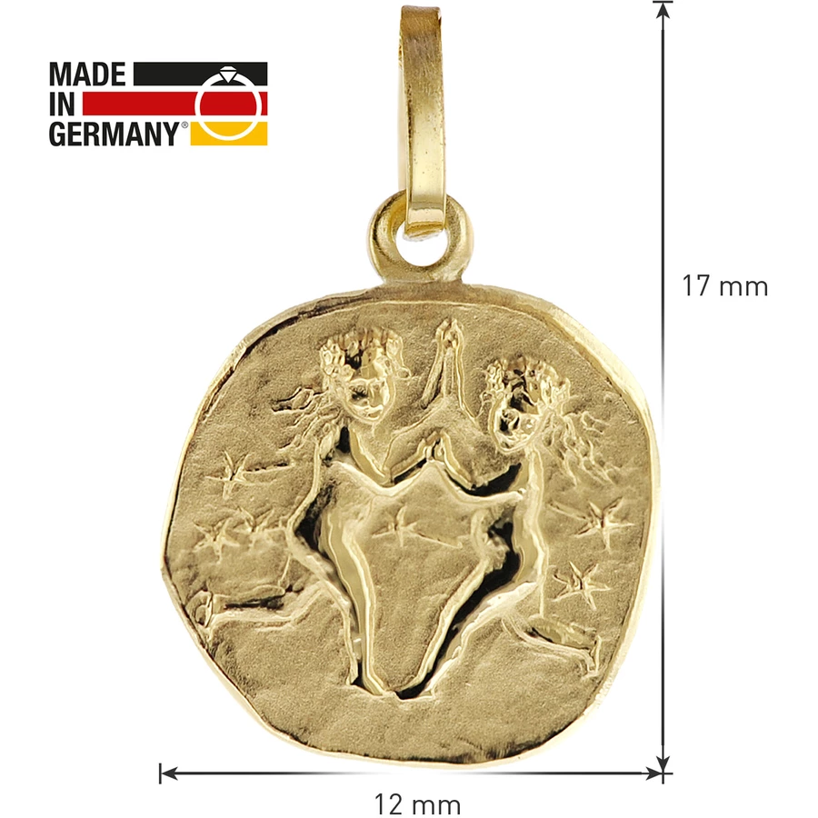 trendor Kinder-Halskette mit Sternzeichen Zwilling 3338K Gold gold
