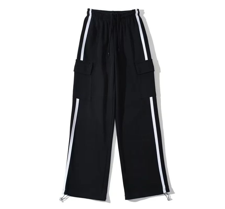 Reknovine - High Rise gestreepte rechte joggingbroek