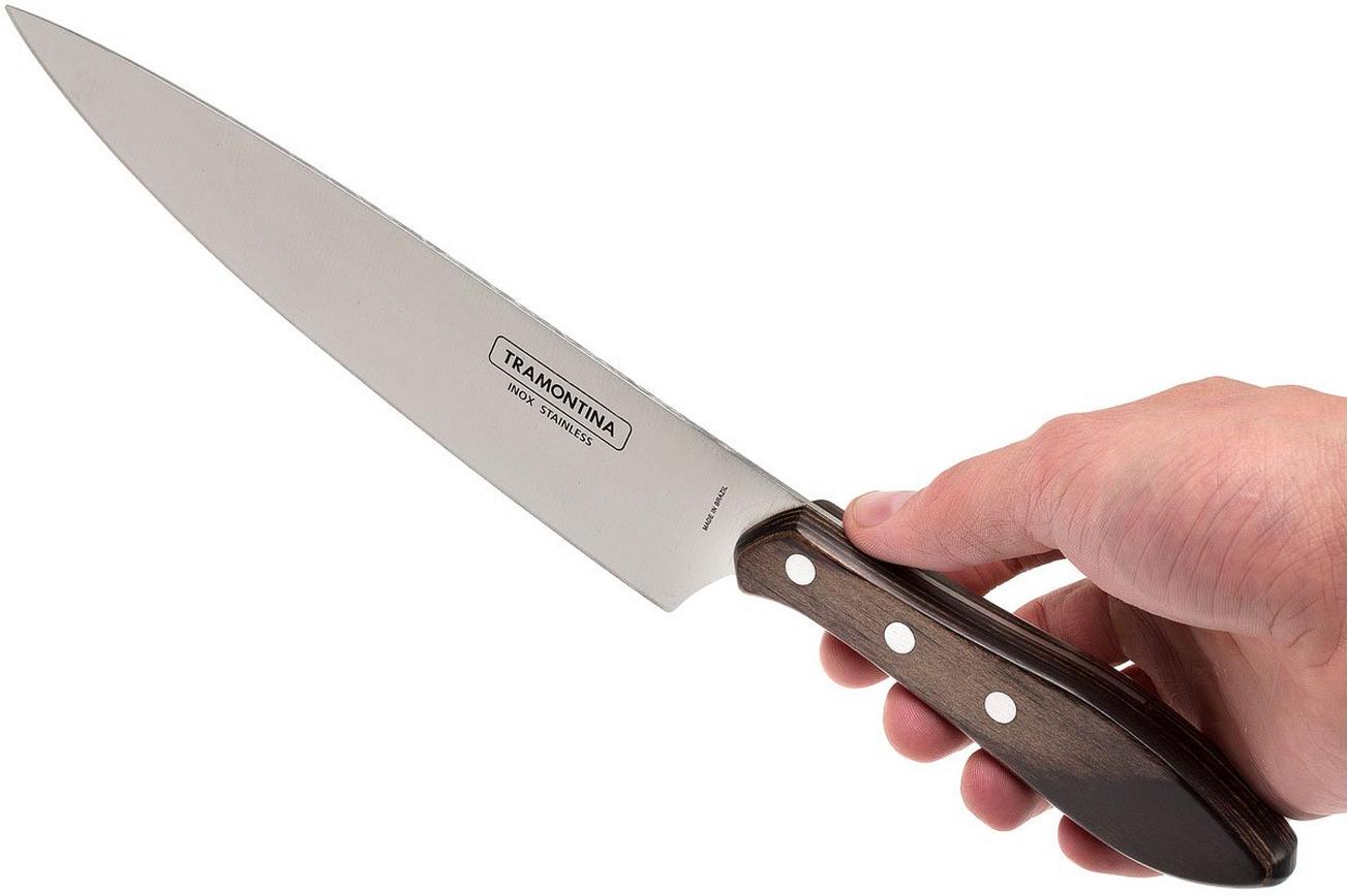Tramontina Churrasco trancheerset met barbecuetang, bruin