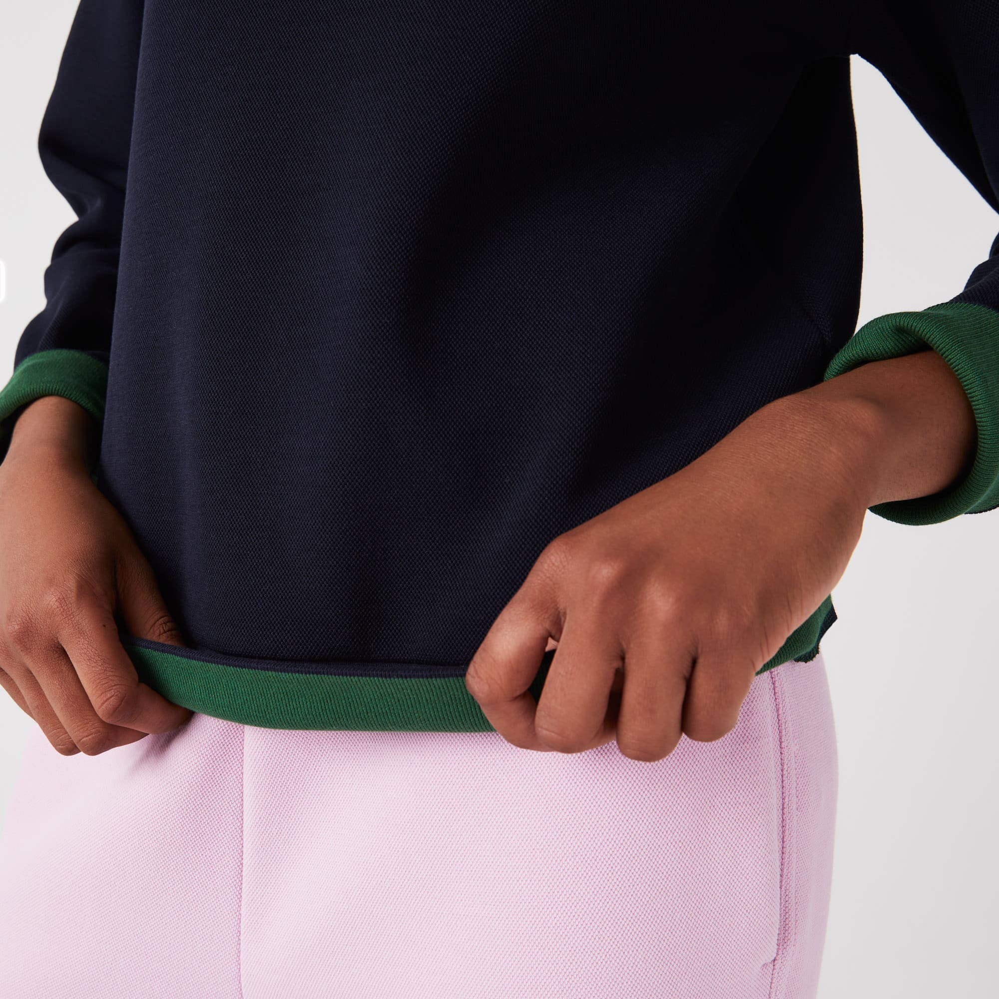 Sweatshirt Jogger à col rond double face piqué Sweatshirts - Bleu - Lacoste - Femme