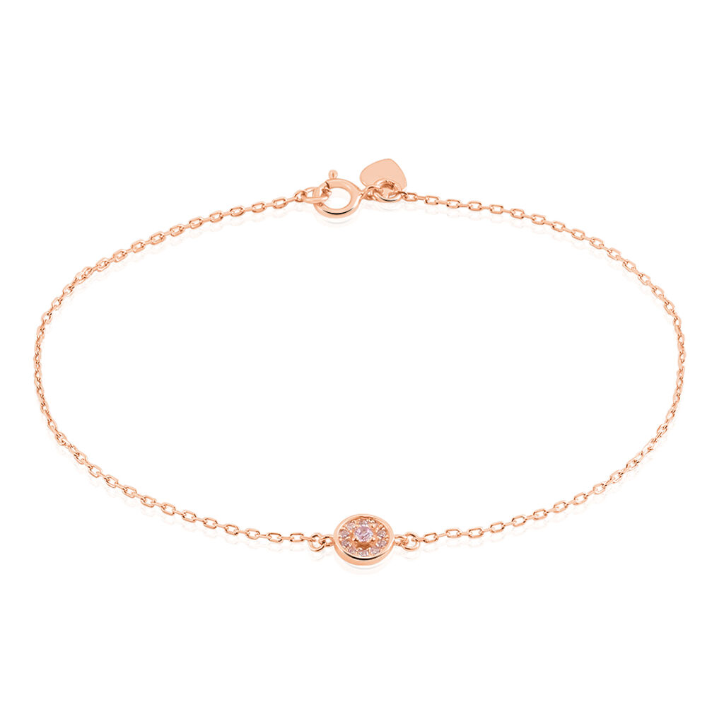 Bracelet Auxana Argent Rose Oxyde De Zirconium
