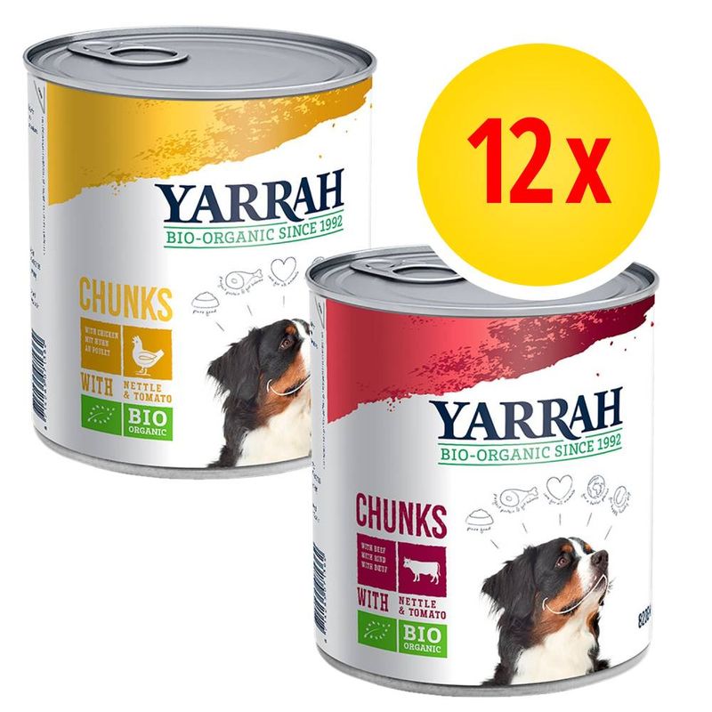 Lot 2 saveurs bio Yarrah 12 x 820 g