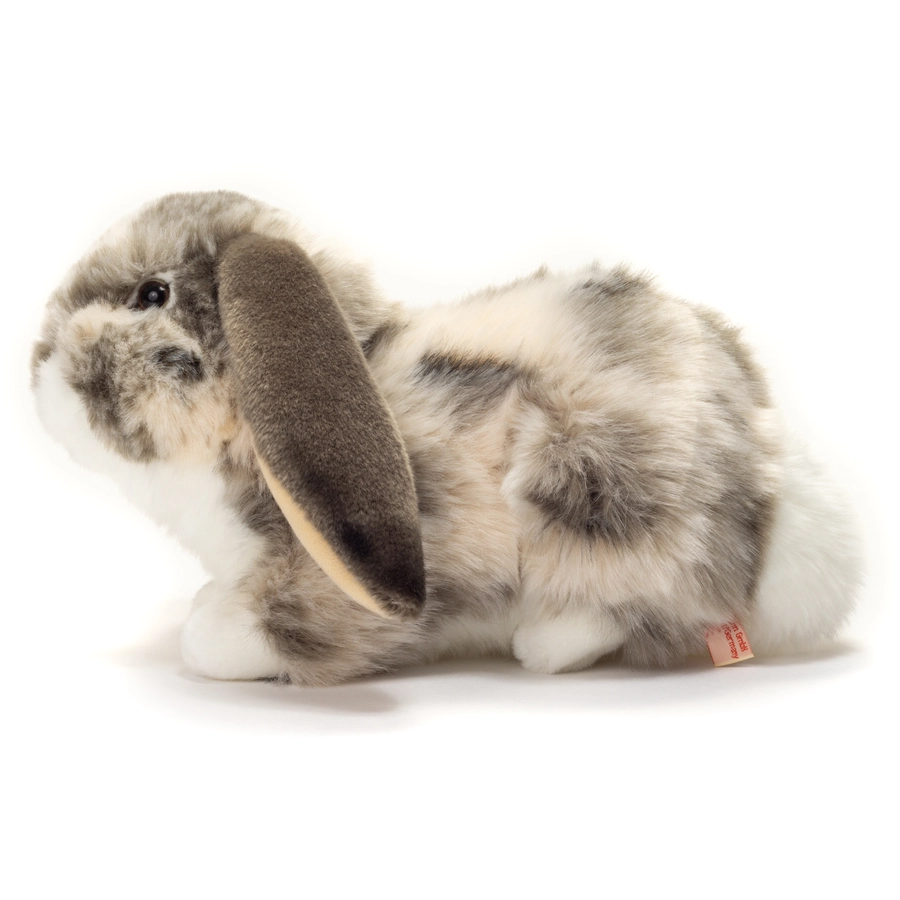 Teddy HERMANN® Widderkaninchen liegend grau-weiß, 30 cm