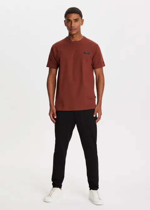 T-shirt met logo rood (BRIQUE)