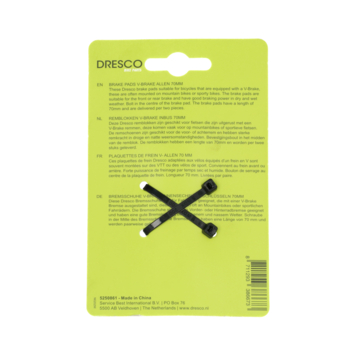 Dresco v-brake remblokken 70mm