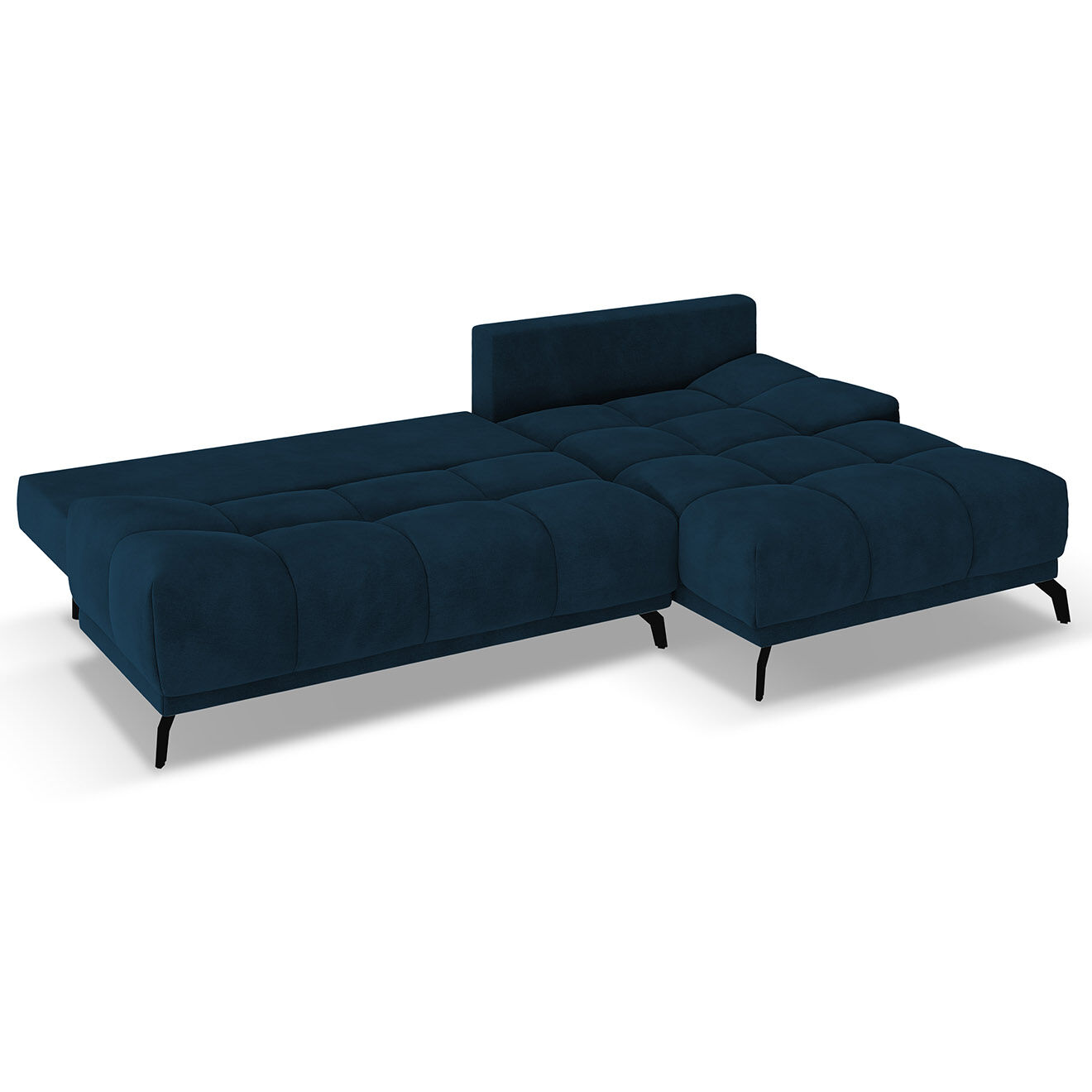 Windsor & Co Canapé d'angle Droit Convertible avec Coffre Cirrus 5 Places bleu roi - 290x182x90 cm