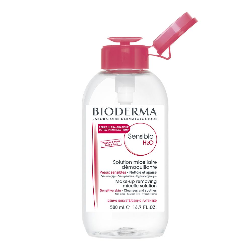 BIODERMA Sensibio H2O Pump - Sanft reinigendes Mizellenwasser - Jetzt 25% sparen mit Code 