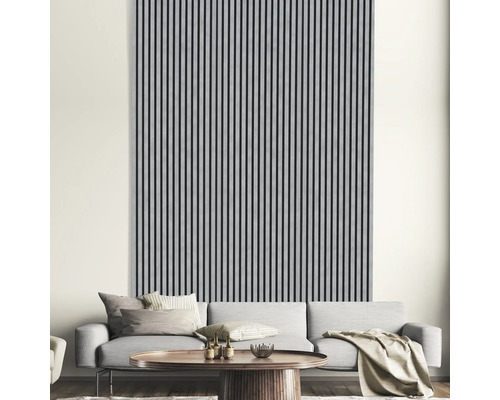 Akoestisch paneel met PES-vilt en met folie omwikkeld MDF, betonafwerking, 1195 x 572,5 x 19 mm