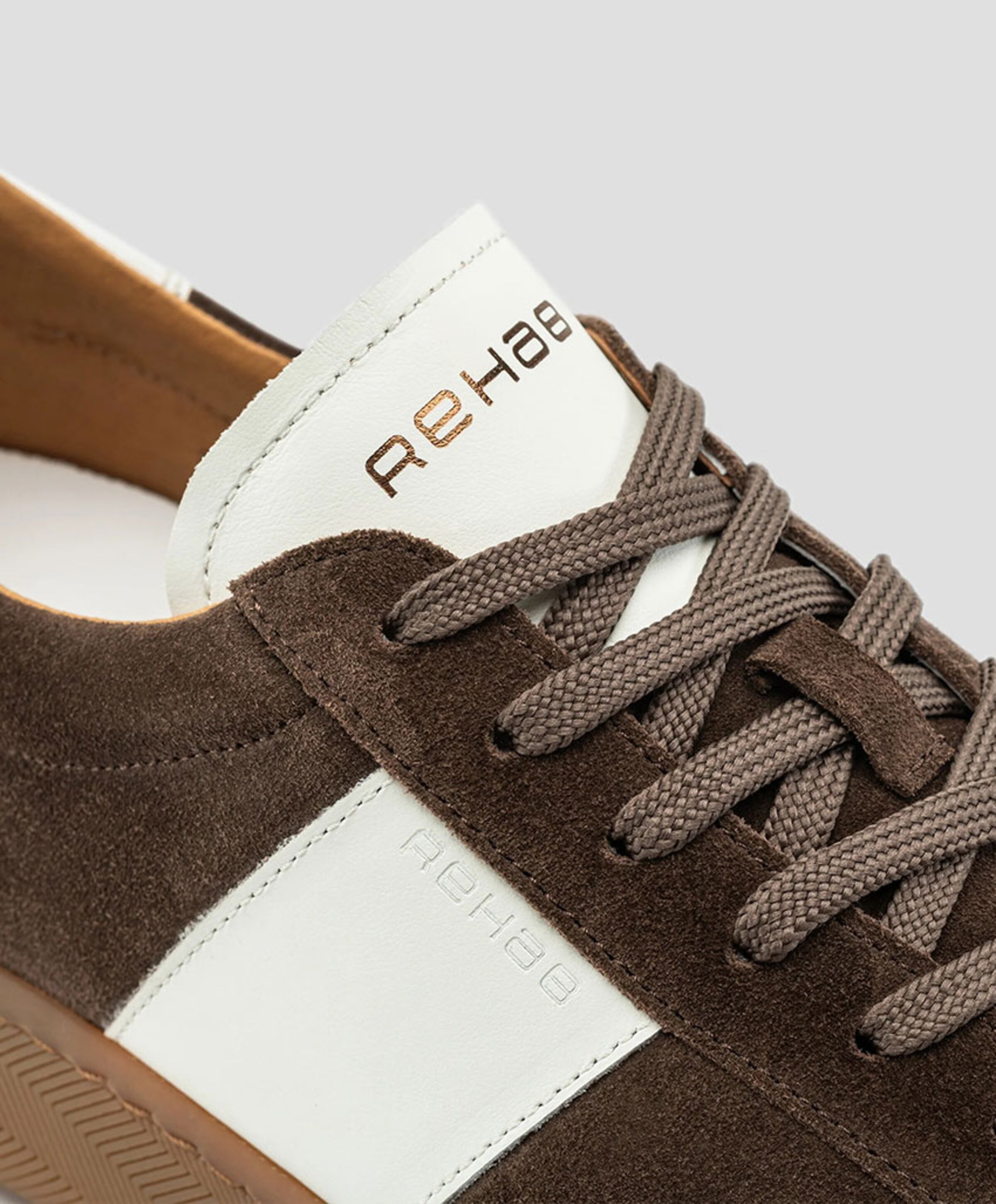 Rehab Zack sue LTHR heren sneakers bruin