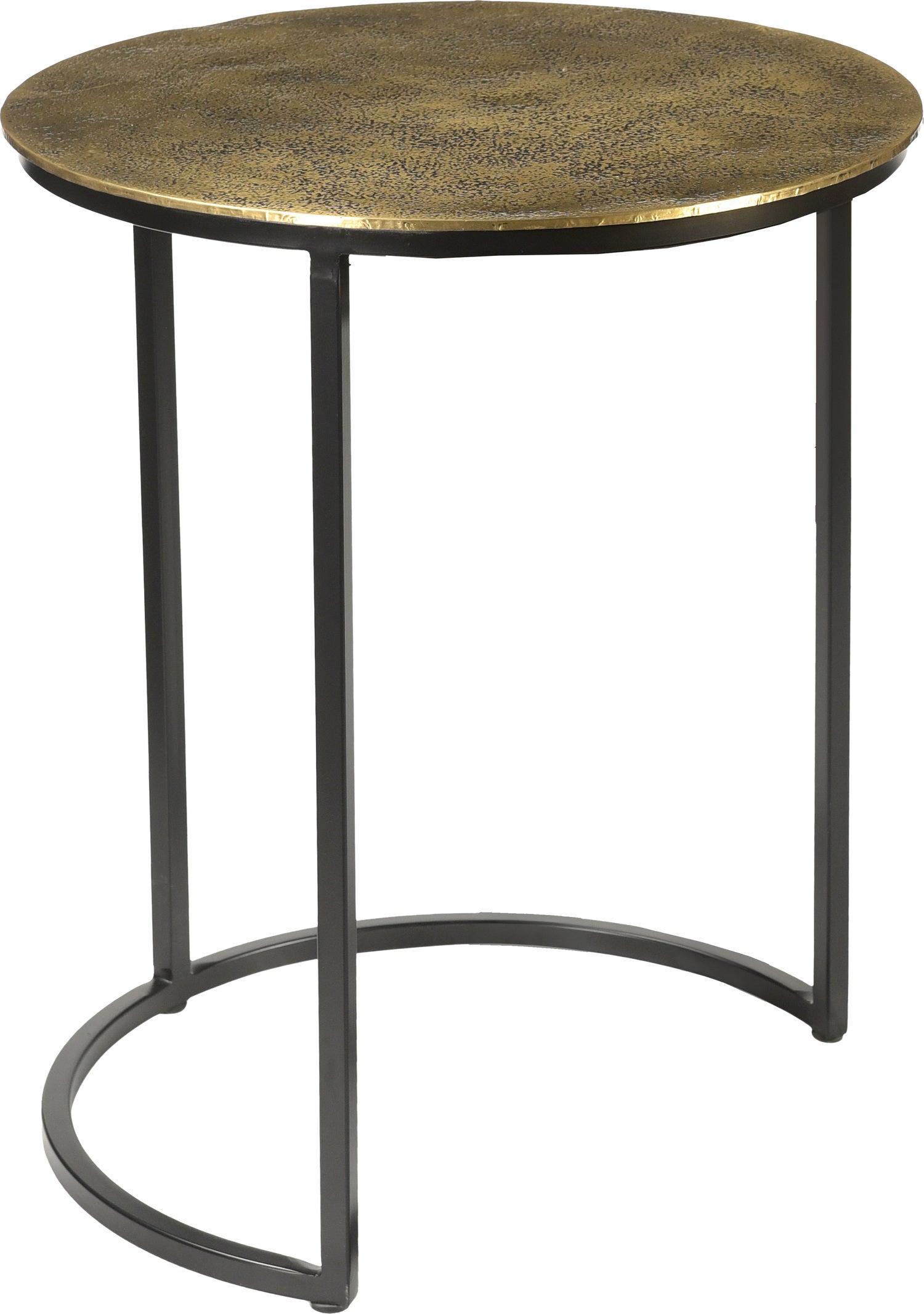 Livingfurn bijzettafel Beau goud / zwart D 45 H 55 cm