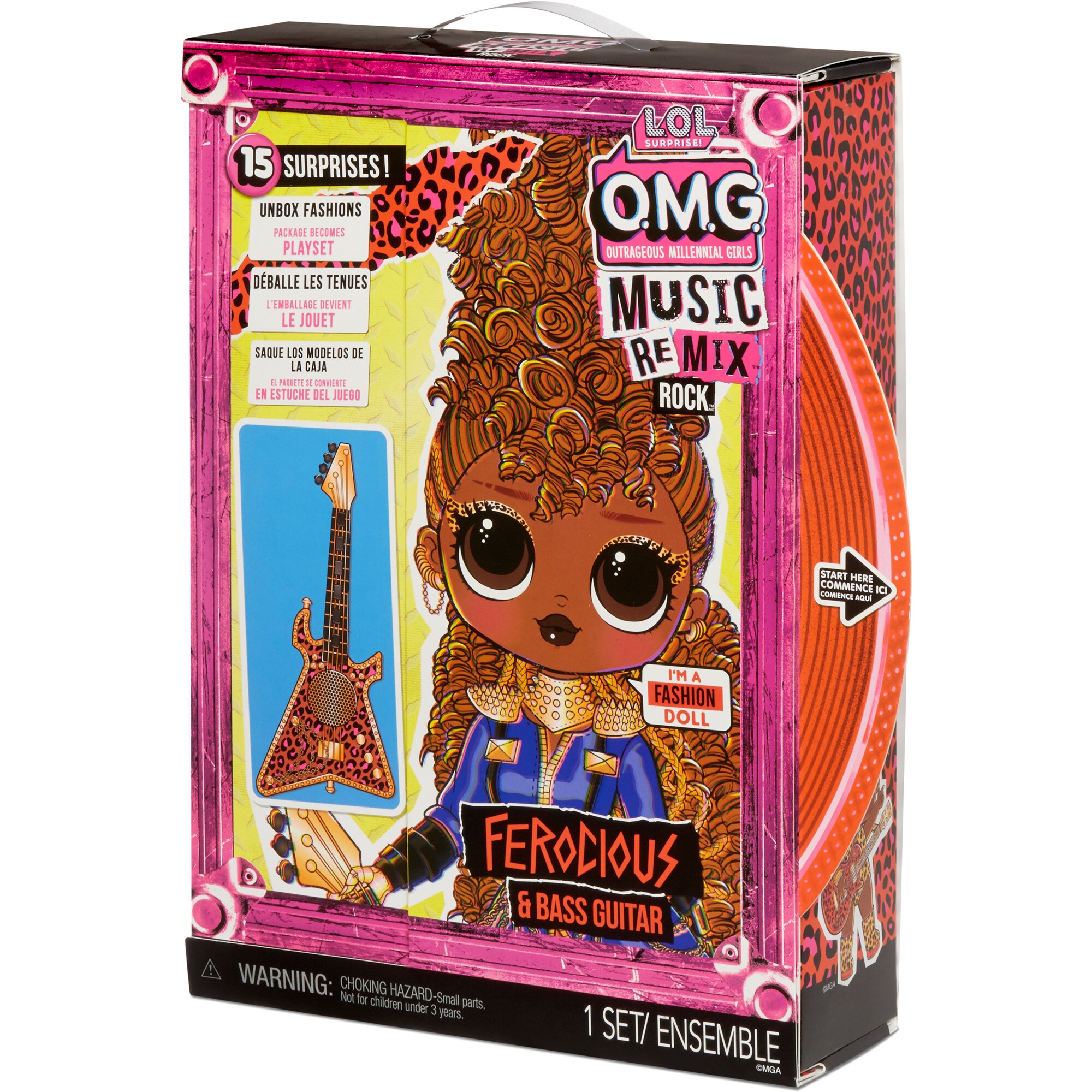 MGA Entertainment Puppe L.O.L. Surprise OMG Remix Rock - Ferocious and Bass Guitar