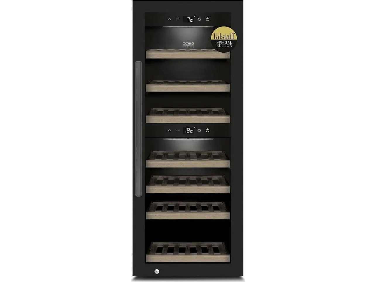 Chłodziarka do wina Caso Caso | Smart Wine Cooler | WineExclusive 66 | Energy efficiency class G | Free standing | Bottles capacity bottles | Cooling type Compressor technology | Juodas