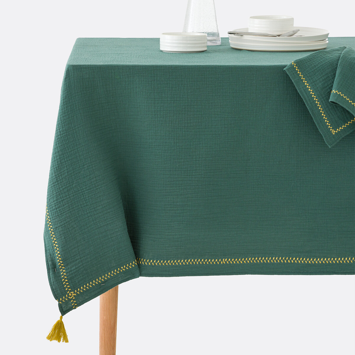 LA REDOUTE INTERIEURS<br>Toalha de mesa em tetra, Kumla, bordada