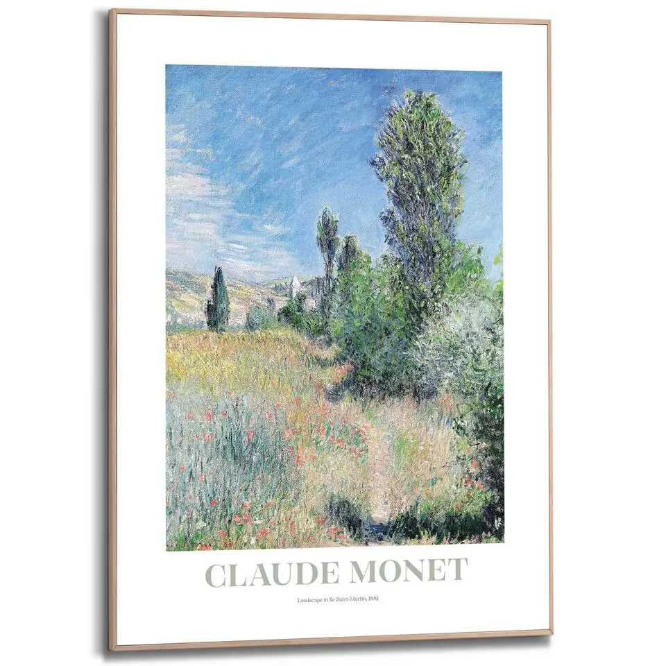 Schilderij Monet - landscape in Ile Saint-Martin - 70x50cm