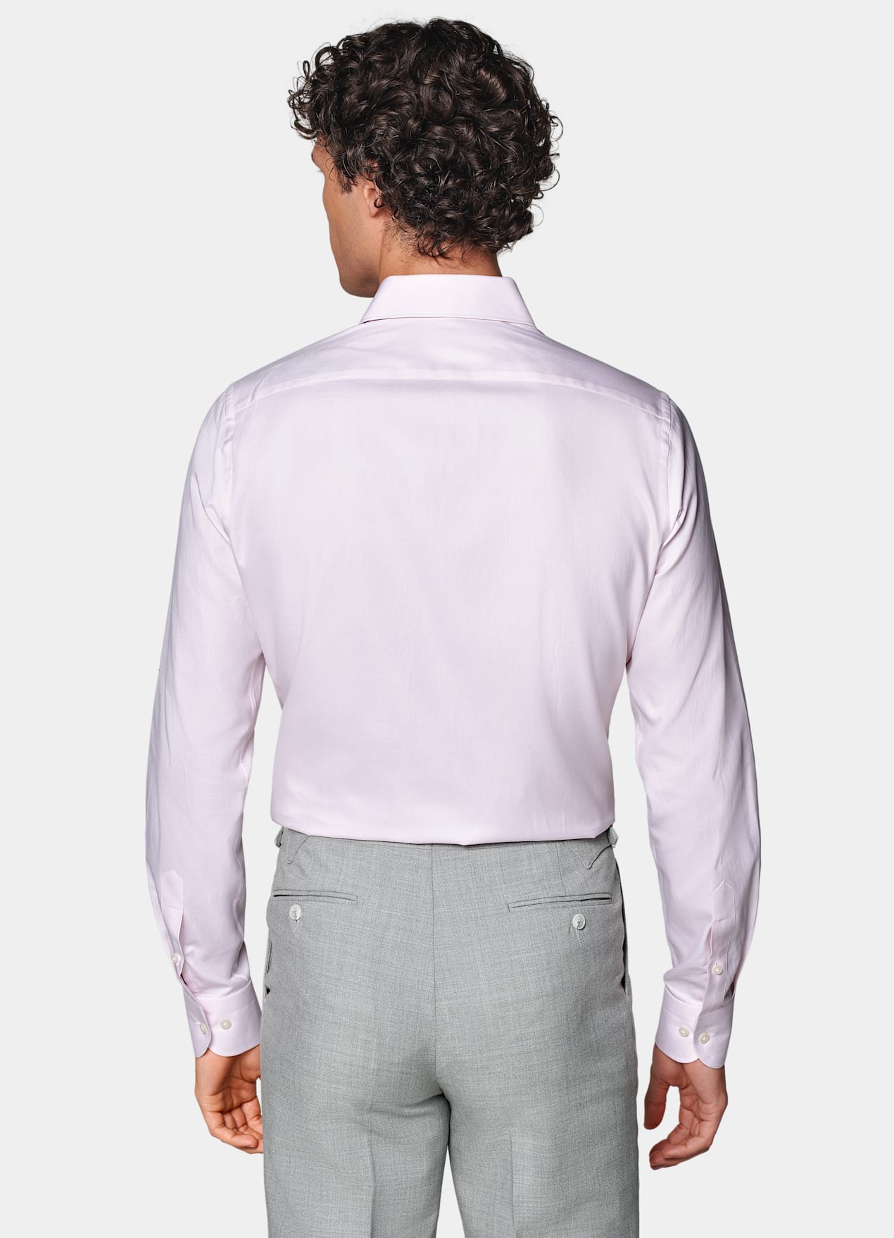 Chemise coupe ajustée en oxford royal rose