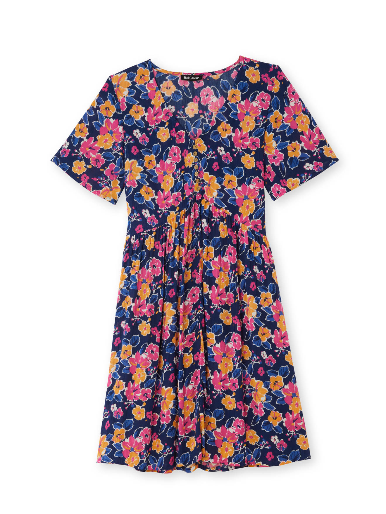 Robe forme trapèze en crêpe