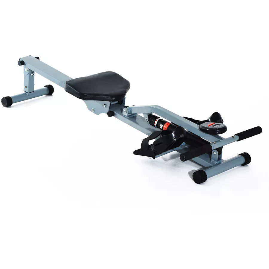 HOMCOM Ruderzugmaschine mit LCD Display grau, schwarz