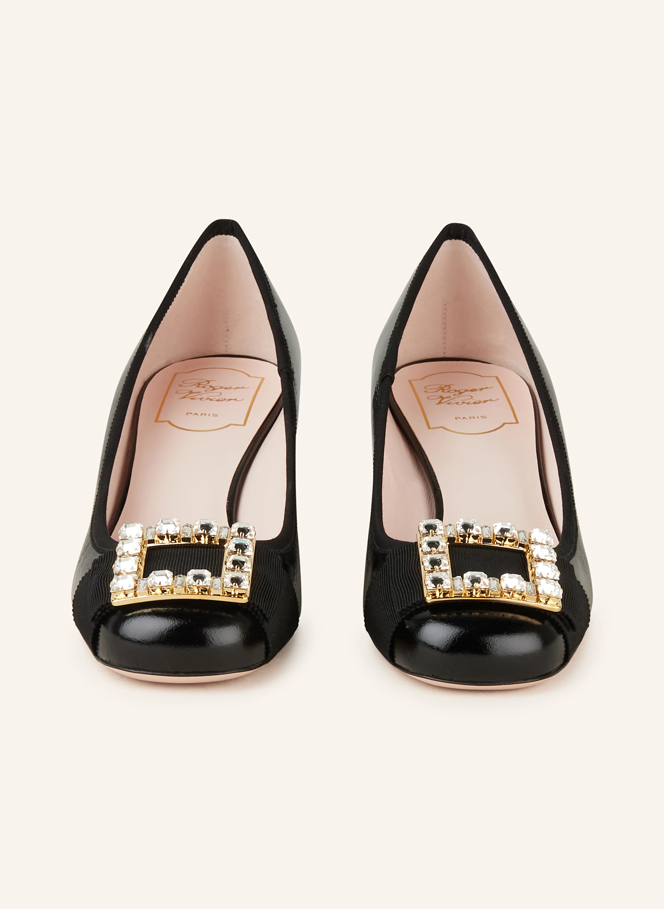 Roger Vivier Lack-Pumps TRÈS VIVIER mit Schmucksteinen
