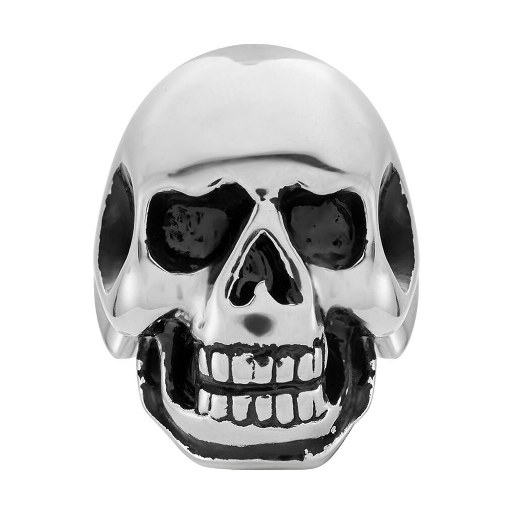 Bague Acier Blanc Et Noir Valentik