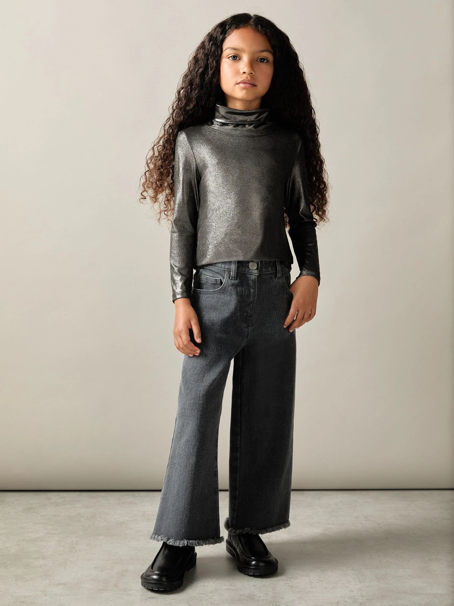 Reiss Casey top met rolkraag en draadpatroon