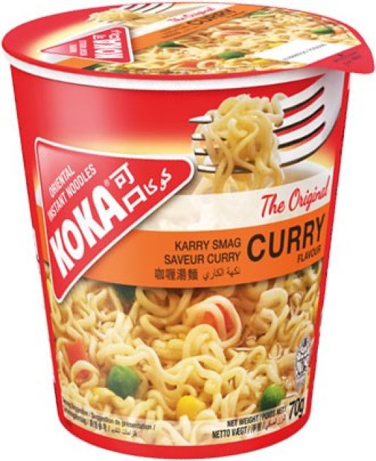 Koka Instant Cup Noedels Curry Smaak 70g