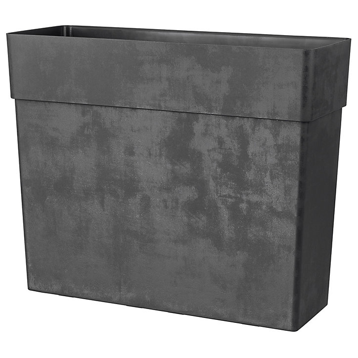 Bac à fleurs muret haut Like R Anthracite 78cm Deroma