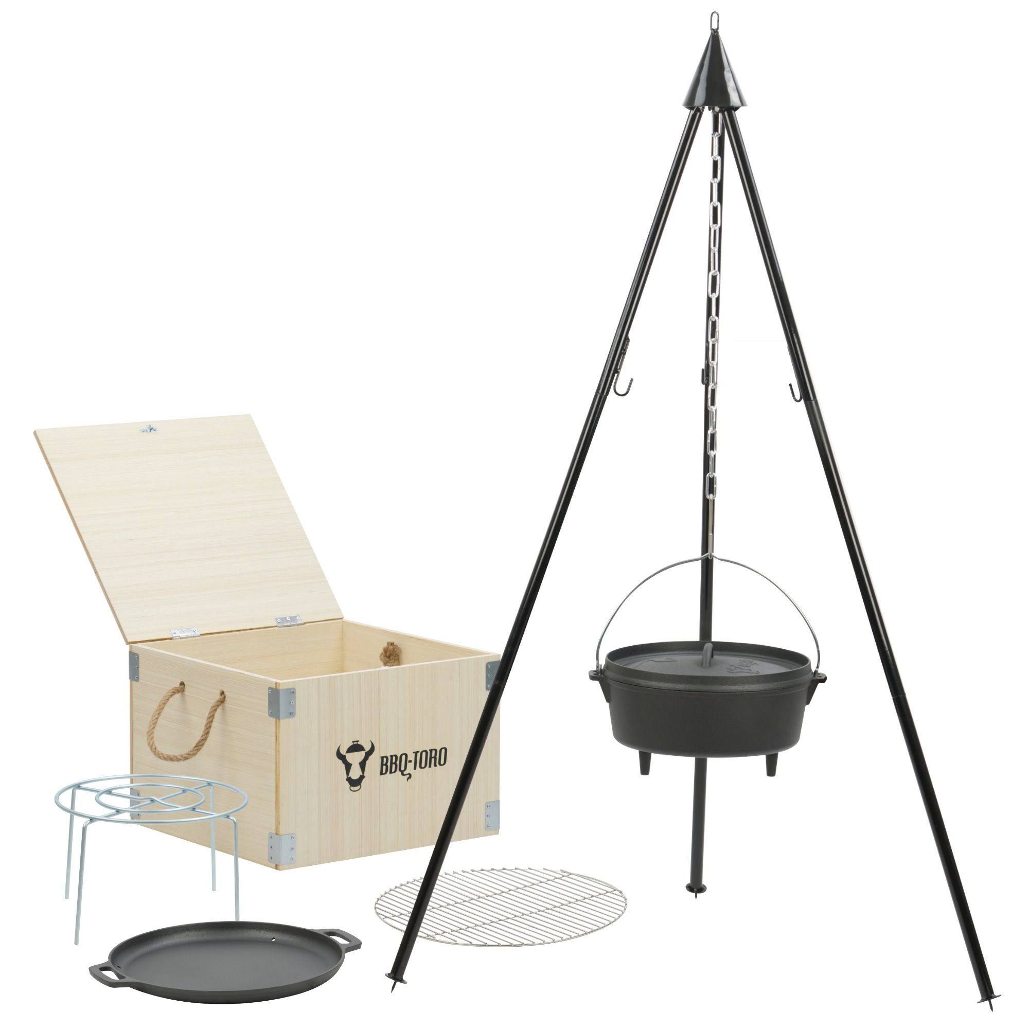 BBQ-Toro Dutch Oven Set 6-teilig mit Holzkiste