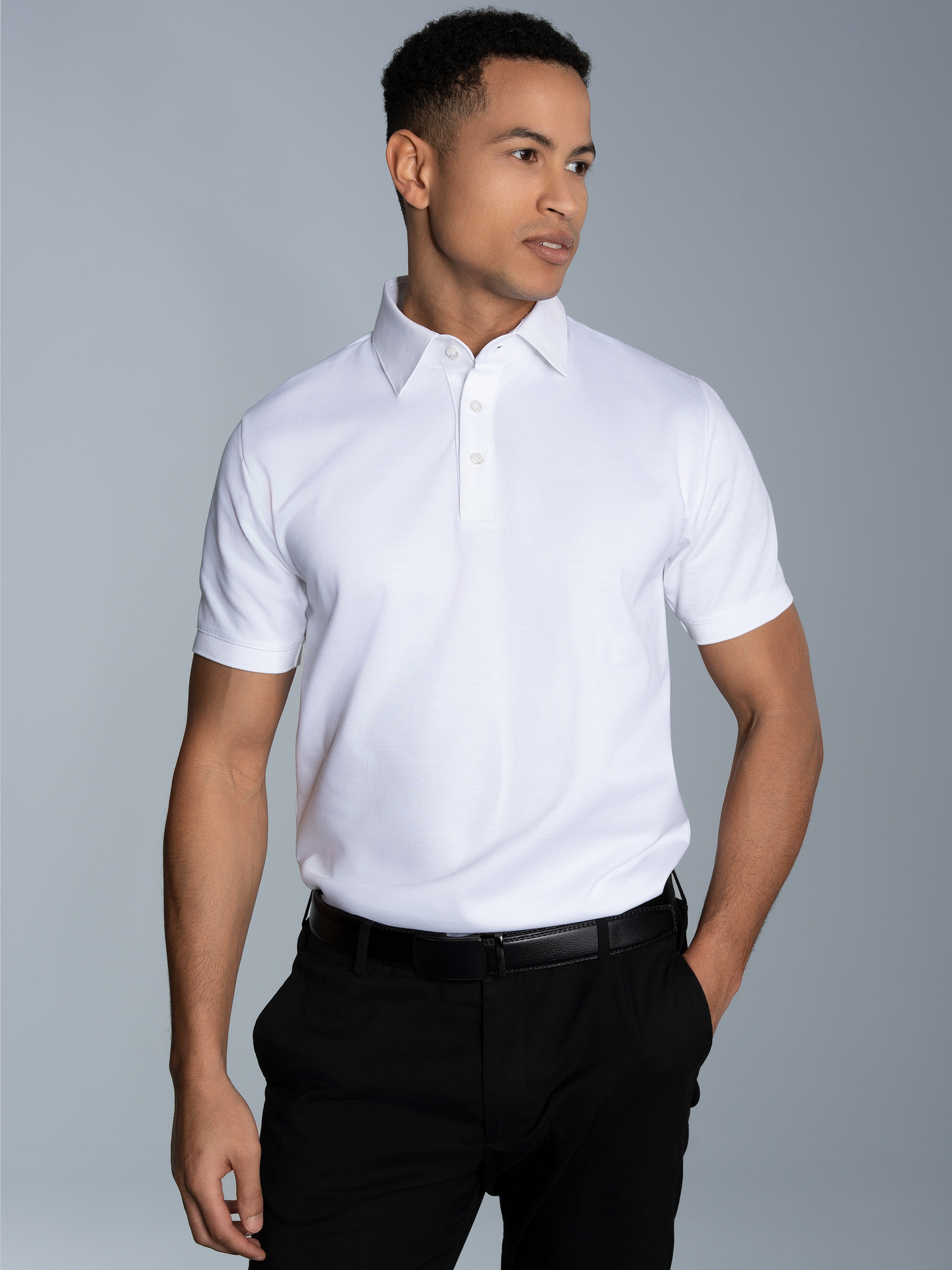Business-Poloshirt Weiss