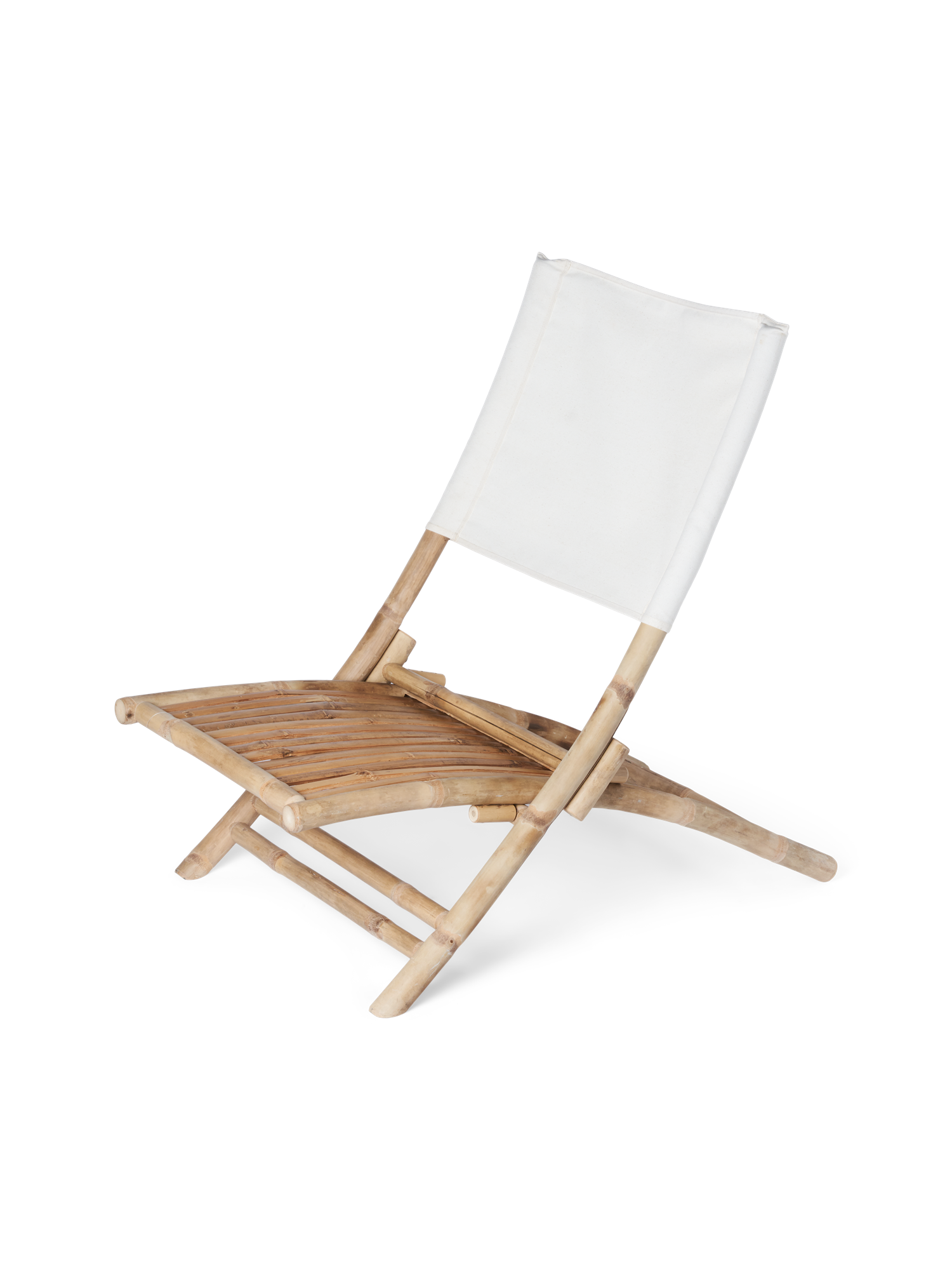 Loungestol | Bambus/polyester/bomuld. 50 x 80 x 85 cm. | Curry