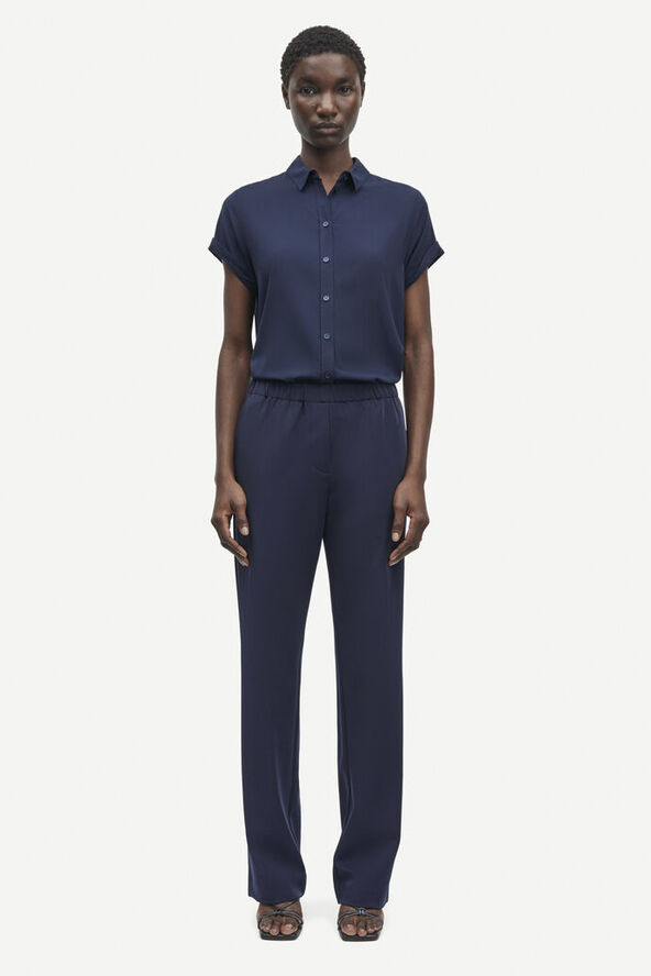 Samsøe Samsøe Hoys straight pants 7331 Night sky