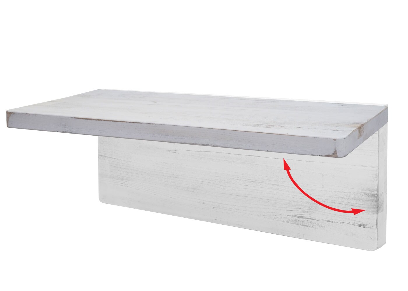 Wandtisch MCW-H48, Wandklapptisch Wandregal Tisch, klappbar Massiv-Holz ~ 100x50cm shabby weiß