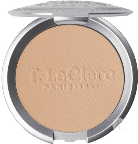 T.LeClerc Poudre Compacte De Riz Dermophile Matifiante Longue Tenue Fini Naturel 09 Beige 9g