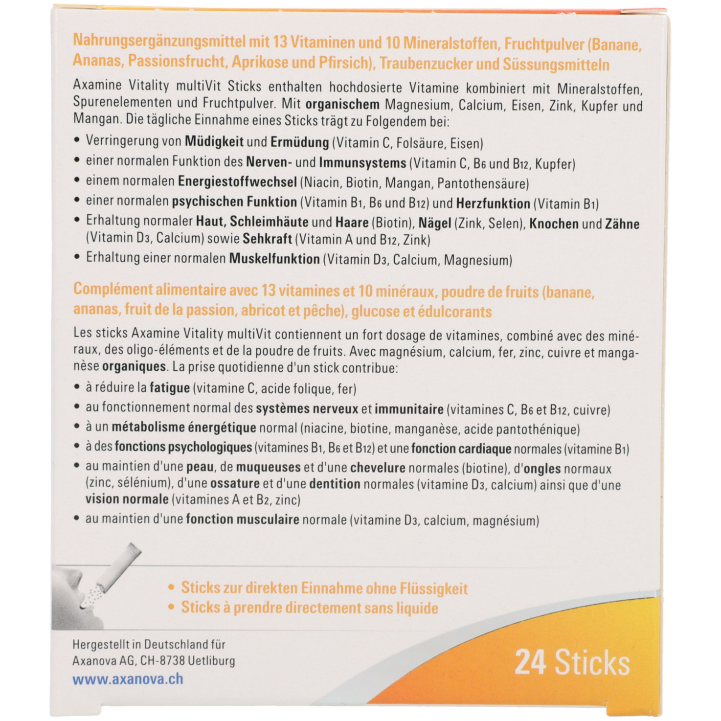 Axamine MultiVit Sticks 24 Stück