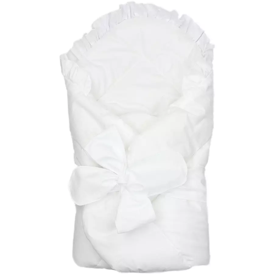 TupTam Unisex Baby Einschlagdecke mit Schleife weiß