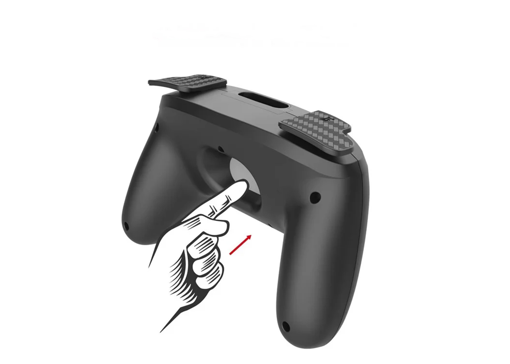 (2er Set) Griff Halterung Gamepad Hülle kompatibel für Nintendo Switch 2 / Joy-Con Controller - Schwarz