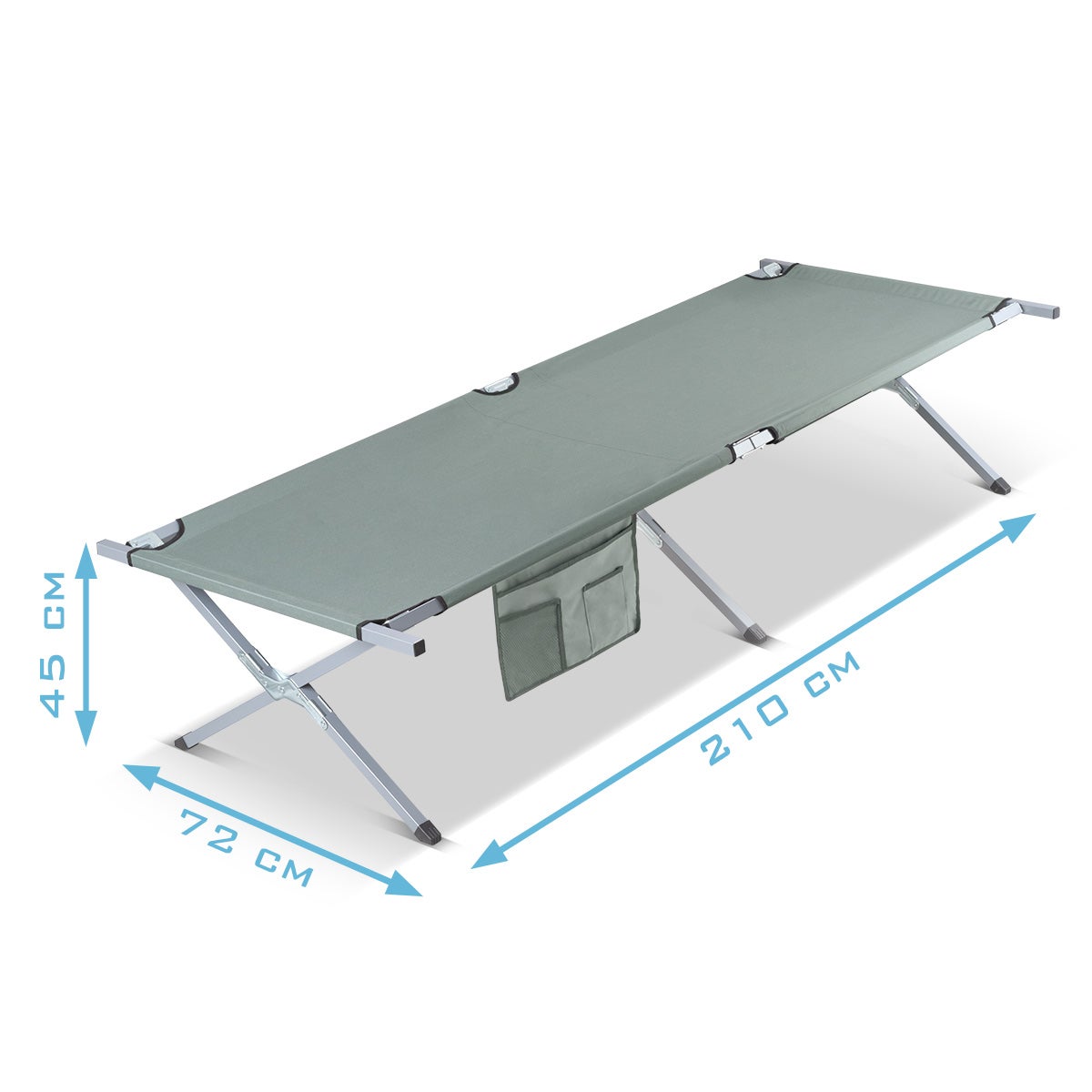 STAHLWERK Campingbed 200 kg 210x72 cm Opvouwbaar bed Campingbed Opvouwbaar bed
