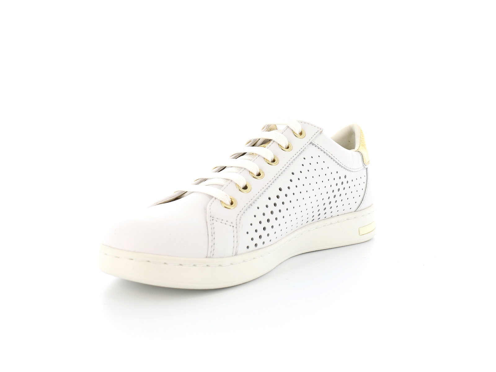 Geox-D JAYSEN D151BB Cuir Blanc-Or
