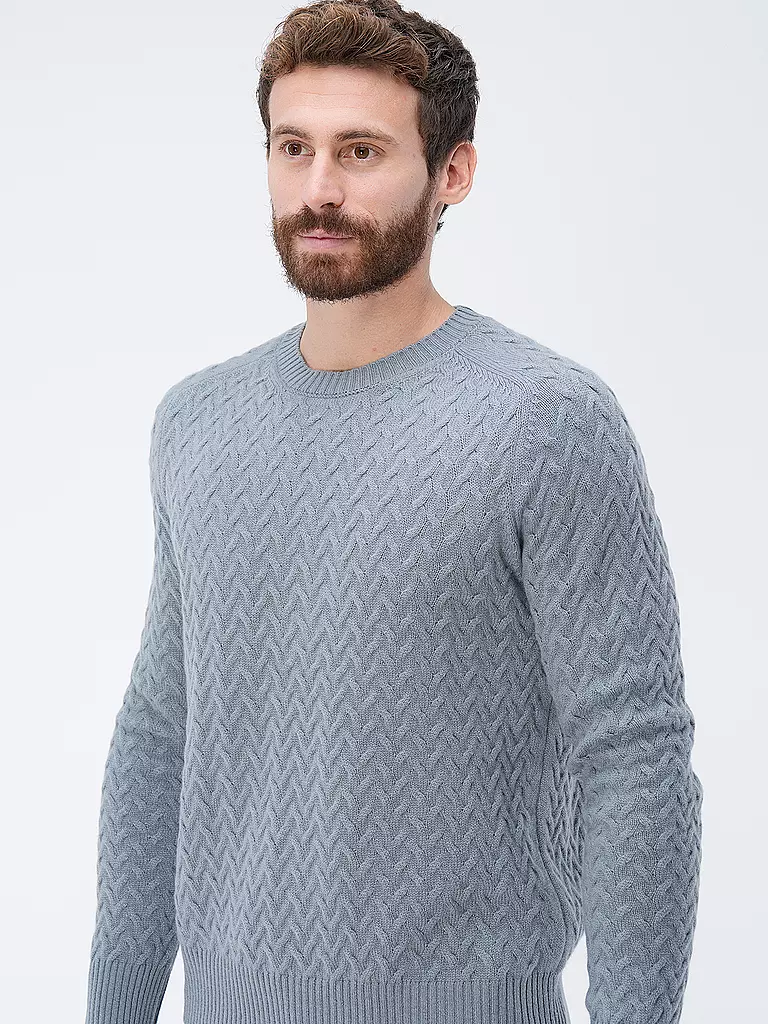 PHIL PETTER Kaschmirpullover hellgrau
