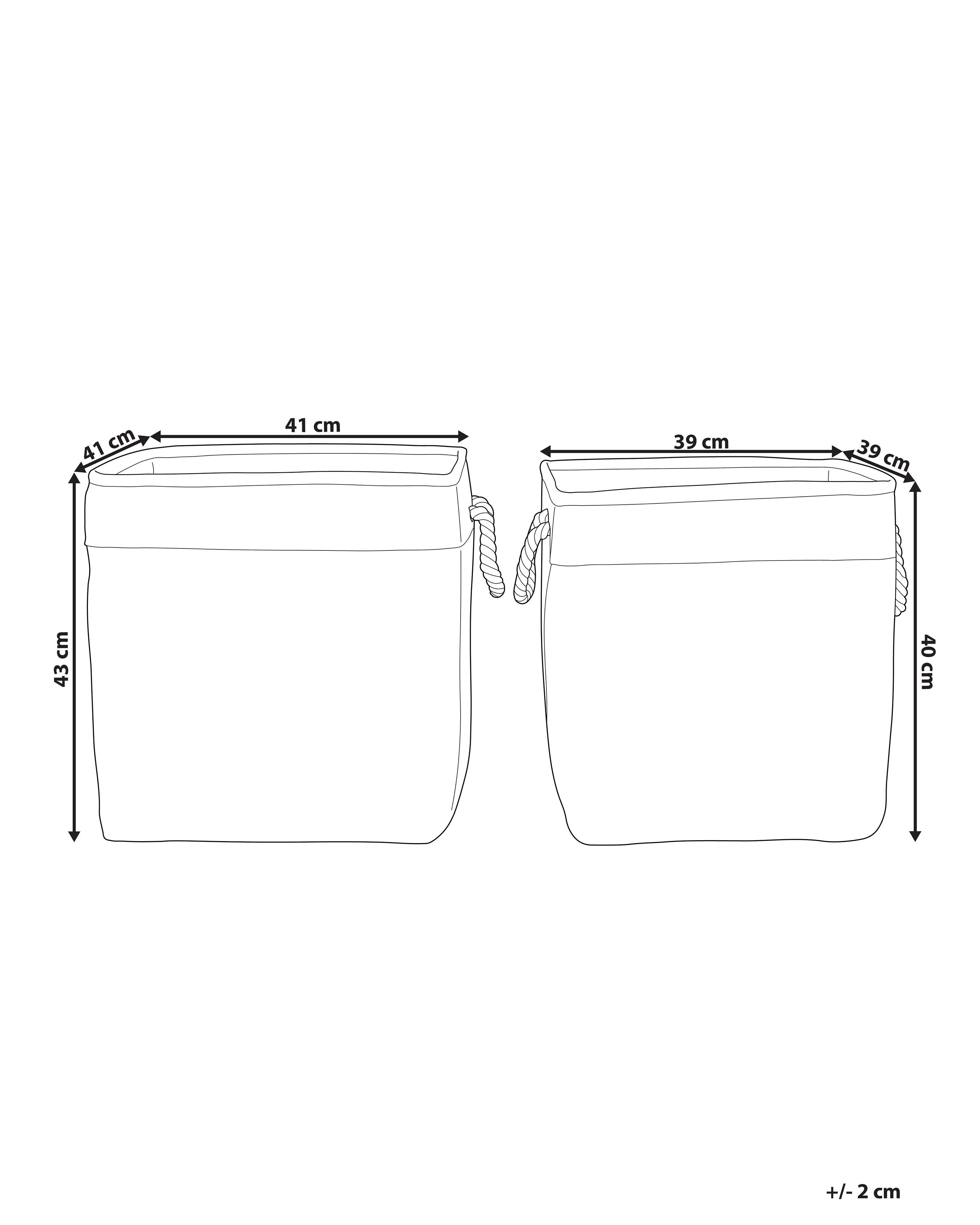 Set van 2 manden TUGUL Katoen Beige