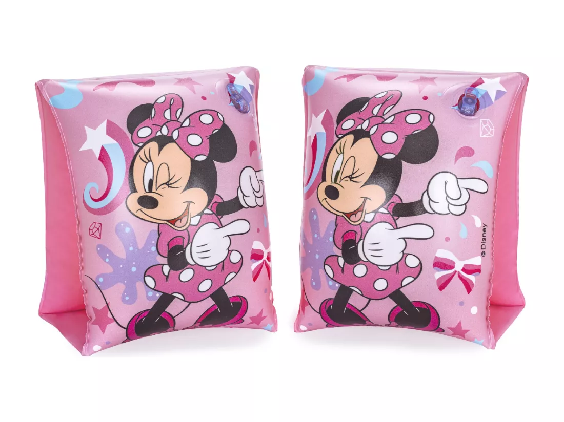 Brassards Gonflables pour Enfants de 3 à 6 ans Bestway 17x12 cm Design de Minnie Mouse Double Chambre à Air