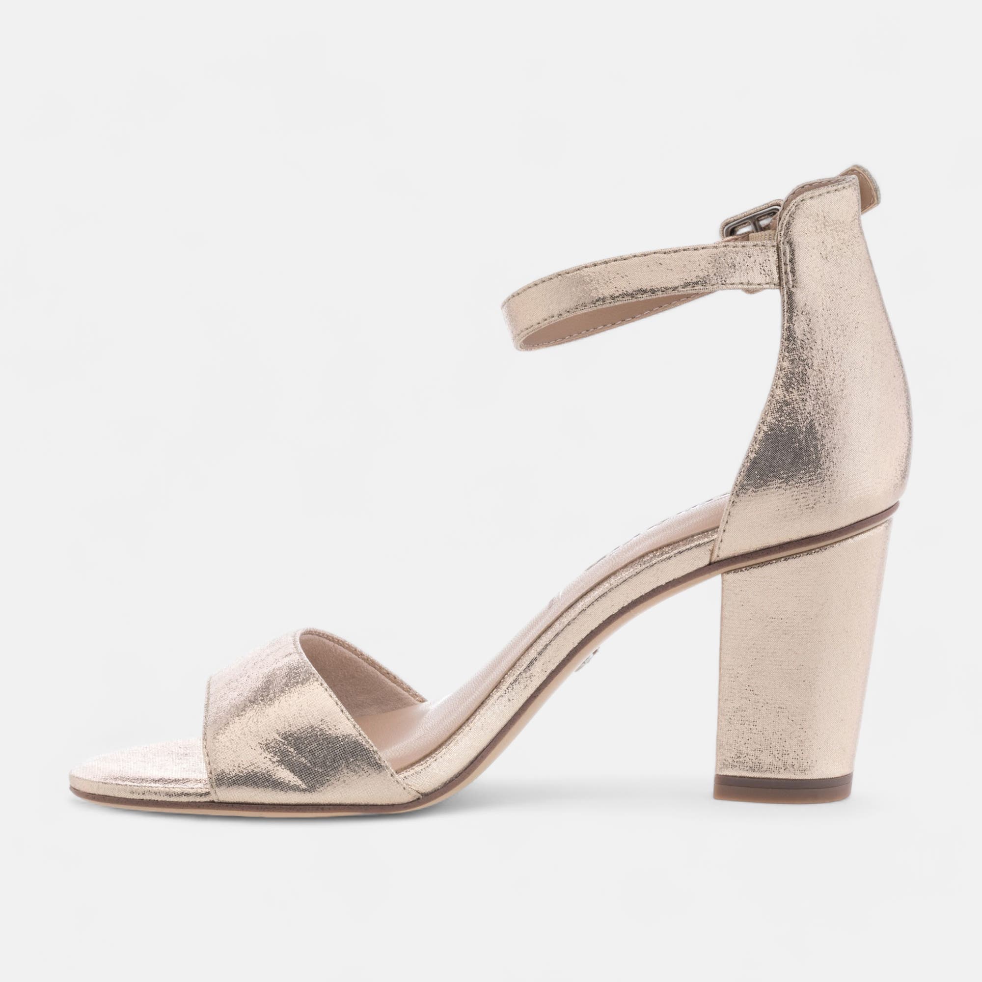 Nu-pieds à talon Femme or
