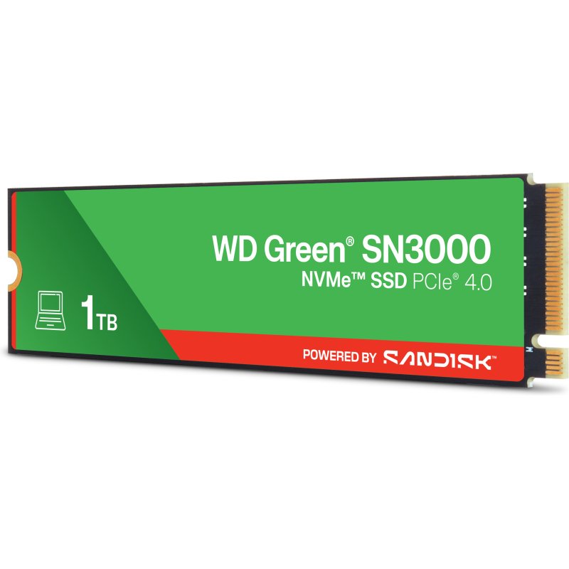 Western Digital Green WD SN3000 NVMe 1 To M.2 PCI Express 4.0 QLC 3D NAND